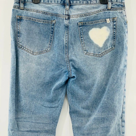 Buffalo David Bitton Payton High-Rise Rigid Girlfriend Jeans Tie Dye Heart 30 - Picture 6 of 11